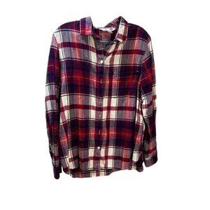 NEW Old‎ Navy Plaid Casual Relaxed Fit Long Sleeve Button Shirt Large